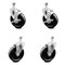 Service Caster 5 Inch Phenolic Wheel Swivel 12mm Threaded Stem Caster Brakes SCC, 2PK SCC-TS20S514-PHR-M1215-2-TLB-2 - alternate 1